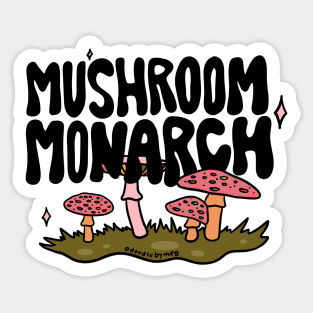Mushroom Monarch Sticker